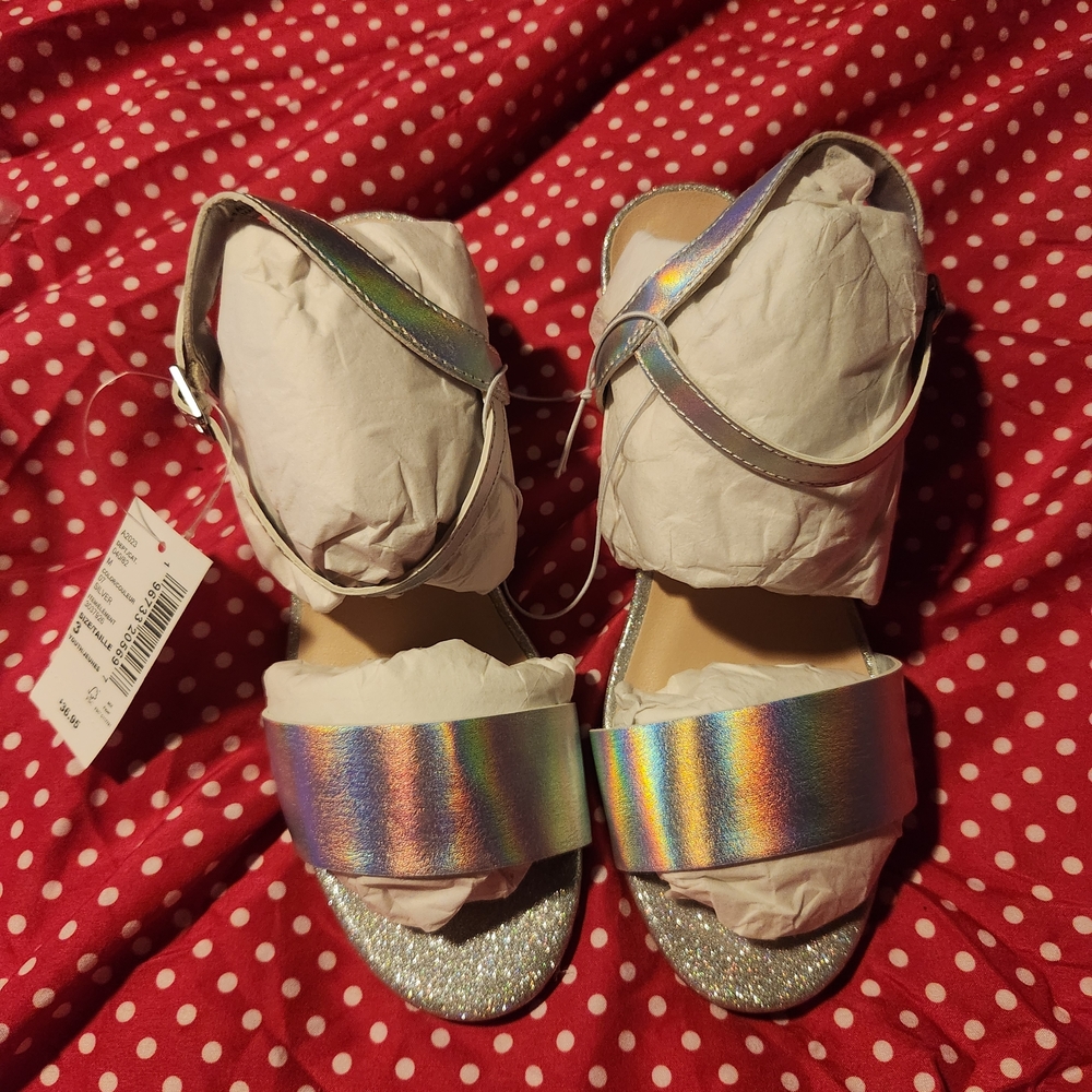 The Children's Place Silver and Rainbow Dress Shoes
